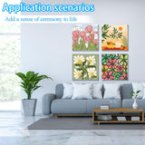 UMOART Framed Paint by Numbers for Kids - 4Pack Flowers Paint by Numbers for Kids Ages 4-8-12, Paint by Number Kits on Canvas, DIY Landscape Oil Painting Acrylic Kits for Home Decor 8x8in UMOART