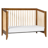 Babyletto Sprout 4-in-1 Convertible Crib with Toddler Bed Conversion Kit in Chestnut and Natural, Greenguard Gold Certified babyletto