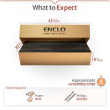 4 ft H x 3.5 ft W x 1.2 ft L Enclo Wood Privacy Screen with Planter Box, Raised Garden Bed with Trellis for Climbing Plants Outdoor, Privacy Planter for Patio, Balcony or Deck, Tacoma Charcoal EC18048 Enclo Privacy Screens