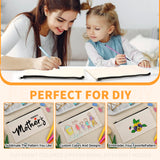 pabues 14 Pieces 8 x 4.7 Inch Blank Craft DIY Canvas Pen Pencil Case- Cotton Canvas Invoice Bill Bag Makeup Bag Cosmetic Bag Multipurpose Travel Toiletry Pouch with Black Zipper pabues