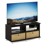 Furinno Andrey Entertainment Center with Bin Drawers, Dark Espresso Furinno