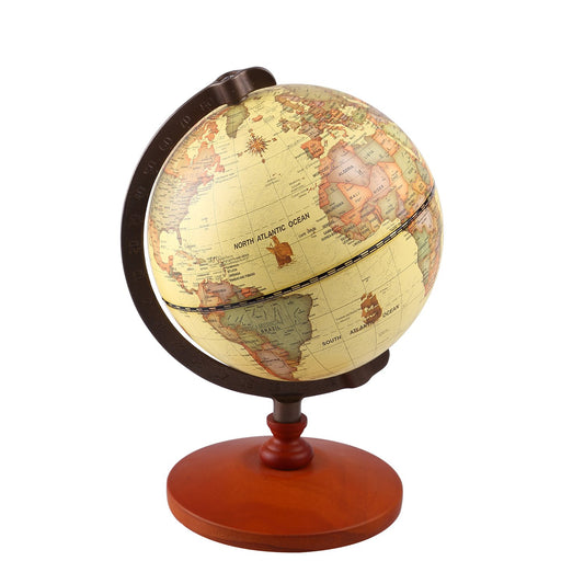 TTKTK Mini Vintage World Globe for Adults & Kids with Wooden Stand,Antique Decorative Desktop Globe for Home Décor and Office Desktop,Educational Gift Globe for kids learning 8-12 kids 4-8 - WoodArtSupply