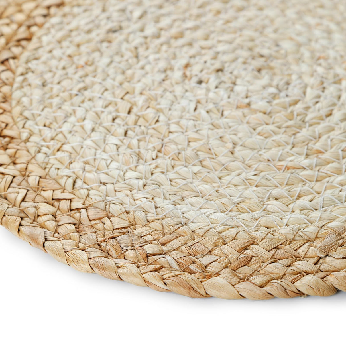 YANGQIHOME Boho Placemats Set of 6, Farmhouse Rustic Woven Placemats for Dining Table Decor, Handmade Braided Place Mats in Natural Cotton Jute and Water Straw for Kitchen Table YANGQIHOME