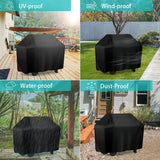Grill Cover 58 inch, iCOVER Waterproof BBQ Gas Grill Cover, Polyester Easy On/Off, Dustproof Fade Resistant for Weber Char-Broil Nexgrill and More Grills i COVER