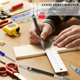 8 Pieces Carpenter Scriber Marking Kit Includes 4 Mechanical Carpenter Pencils, 2 Packs Marker Refills, Metal Carbide Scriber and Automatic Center Punch Woodworker Tool for Glass, Ceramics, Steel Pajean