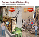 Artibear Firewood Rack Stand 4ft Heavy Duty Logs Holder with Cover Artibear