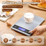 33lb Digital Scale Kitchen Food Scale Weight Grams and Ounces Pounds/Ounces/Grams be Freely Changed for Daily Use, Home Baking Stainless Steel Material FOWIDALIXG