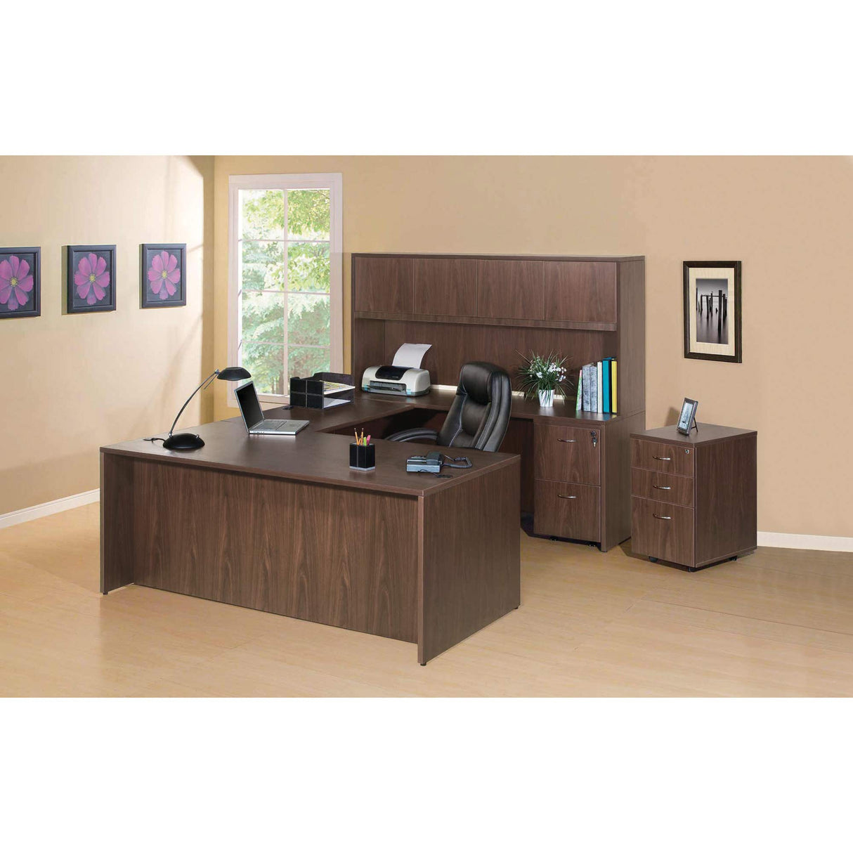 Lorell, LLR69988, Essentials Walnut Laminate Oval Conference Table, 1 Each Lorell