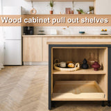 Menkxi 2 Set Pull out Tray Cabinet Organizer Wooden Pull out Drawers Organizer Slide out Pantry Shelf for Base Cabinet Kitchen Gentle Close Fully Assembled Storage Accessories(27'' X 21'' X 3") Menkxi