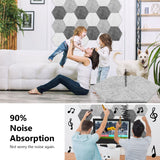 Premium Acoustic Panels 12PCS,Self-adhesive 12 * 10" Soundproof Wall Panels, High Density Sound Dampening Panels Quick-Recovery Sound Proof Foam Panels Sound Absorbing Felt Cork Board Bulletin Tile Dorida