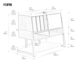 FITUEYES Design Record Player Stand with Vinyl Storage, Entertainment Center up to 120 Albums, Large Record Player Cabinet with Storage, Record Player Table for Living Room, Eiffel Series FITUEYES