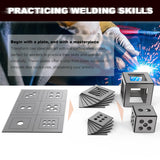 WelderElite 12-Piece Welding Practice Coupons Steel, 17 Gauge Thickness, Comprehensive Welding Training Kit, Enhancement Welding Skill Steel WelderElite