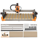 FoxAlien 3S 8040 X-axis Extension Kit with T-slot Hybrid Spoilboard for Masuter 3S CNC Router Machine, for Large Engraving Carving Projects (Extend X-axis to 800mm) FoxAlien