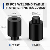 Hicarer 10 Pcs 5/8" x 1" x 1.5" Welding Table Fixture Pins Welding Table Clamps Stop Alignment Square Quick Setup Welding Table Accessories Hicarer