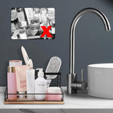 Siyzda Hair Tool Organizer, Movable Hair Dryer Holder, Hair Styling Tools Storage for Vanity, Bath Counter Organizer, Bathroom Trays for Hair Toiletry, Makeup (12" x 7.7" x 5.8", Wood-Black) Siyzda