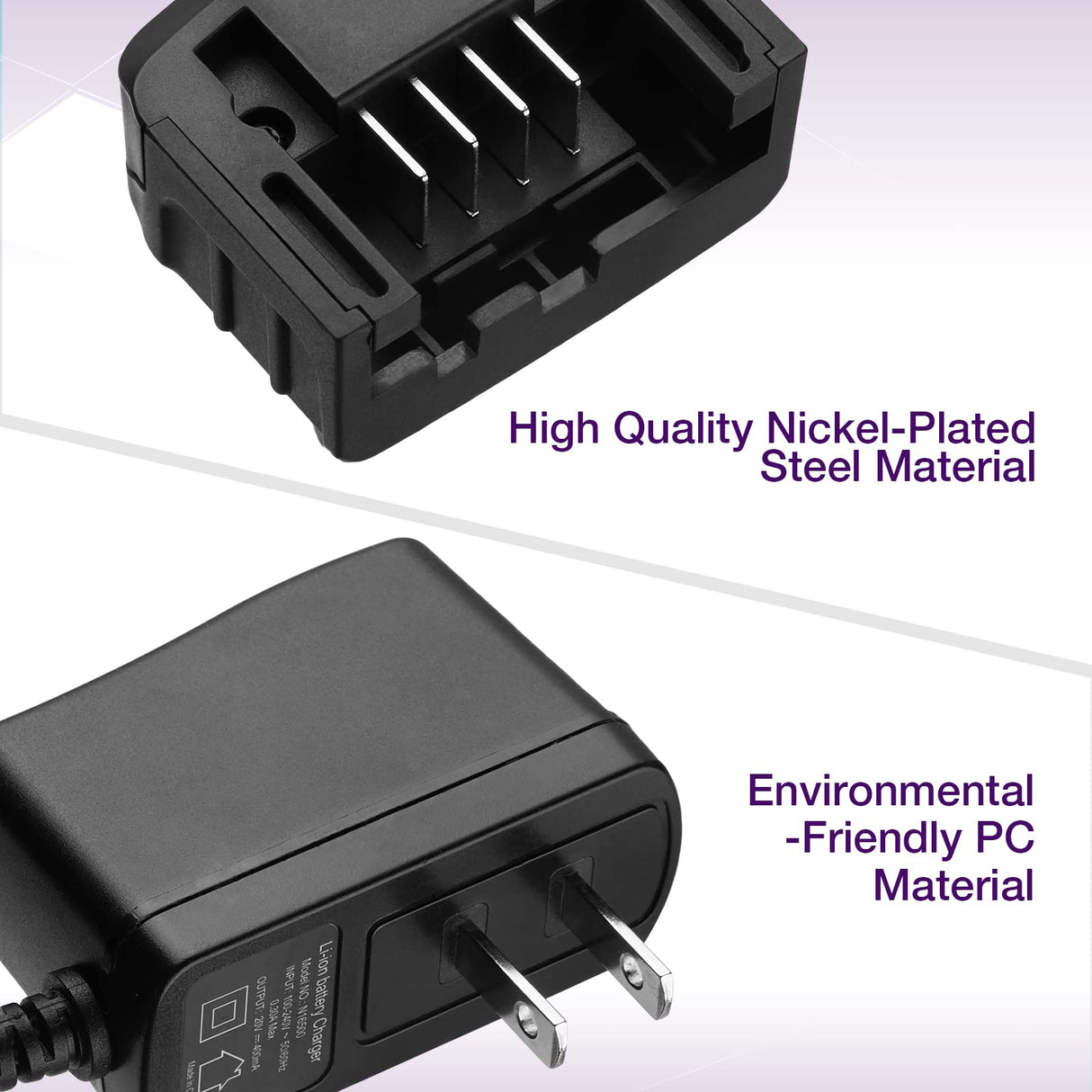 LCS1620 Replacement Charger 20V Lithium Battery Charger for Black&Decker 16V-20V Lithium Ion Battery LBXR20 LBXR20-OPE LB20 LBX20 LBX4020 LB2X4020 LBXR2020-OPE BL1514 LBXR16 UTRBATT