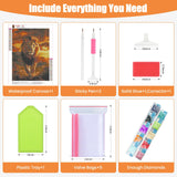 QENSPE Diamond Painting Kits for Adults,Lion Full Drill Diamond Art Diamond Dots Paintings for Beginners,Round 5D DIY Arts and Crafts for Home Wall Decor 12x16 inch QENSPE