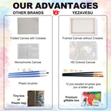 4 Pack Framed Paint by Numbers Kit for Adults Beginner with Wooden Easel, National Park Paint by Number Kits with Frame, DIY Acrylic Landscape Painting by Numbers for Home Wall Decor Gift 8x12 inch Yezavesu