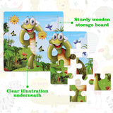 NASHRIO Wooden Puzzles for Toddlers 2-5 Years Old(Set of 6), 9 Pieces Preschool Educational and Learning Animal Jigsaw Puzzle Toy Gift Set for Boys and Girls NASHRIO