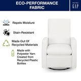 GAP babyGap Cloud Recliner with LiveSmart Evolve - Sustainable Performance Fabric, Artic Delta Children