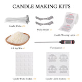 DARJEN 5LB Soy Wax Candle Making Kit Supplies for Lovers - Natural Candle Wax for DIY Candle Making Including Soy Wax Flakes, Cotton Candle Wicks, Wick Stickers, Centering Devices & Sticky Labels DARJEN
