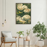 Yunruily Flower Paint by Number Kits for Adults-Flowers Paint by Number for Adults Beginner,White Flower Painting by Numbers on Canvas Gifts Home Wall Decor,16x20 Inch Yunruily