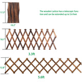 Wooden Lattice Panels for Outside 4Pack, 75"x11.8" Expandable Wood Lattice Fence Wall Garden Trellis Frame for Climbing Plants Outdoor Vine Ivy Rose Patio Room Decorative Avalution