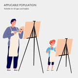 Artify 73 Inches Double Tier Easel Stand, Adjustable Height from 22-73”, 3 in 1, for Painting and Display with a Carrying Bag, 1PACK ARTIFY art supplies
