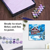 Neopalette 2 Framed DIY Paint by Number for Adults- Arts and Crafts, Paint by Numbers, Painting Kit, Crafts for Adults, Kids, Color by Number, Two 10x10 Stretched Canvas (Christmas Country House) Neopalette