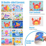 OSDUE EVA Foam Art Crafts Gift Kit, 12 Pieces 3D EVA Foam Sticker Puzzle Game, DIY Cartoon Animal Painting Stickers for Kids Ages 4+ Toddler, Preschool Learning Toy for Easter Birthday Party Favor OSDUE