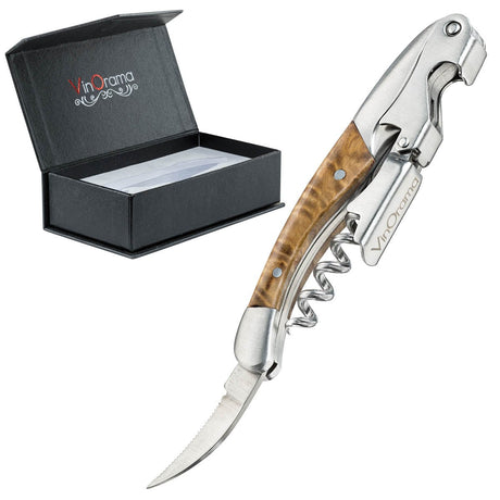 VinOrama Waiters Corkscrew Wine Opener Rosewood Handle 3-in-1 Beer Bottle Opener and Foil Cutter, The Best Choice of Professional Waiters and Bartenders Around the Globe VinOrama