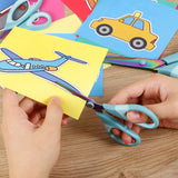 Craft Scissors, All Purpose Sharp Titanium Blade Shears, Comfortable Grips, School Scissors Set of 3 pack, Ideal for Office, Home, Sewing, Fabric, Kitchen, Arts and DIY Supplies, 9.3"/8.5"/5.6", Blue Ailile