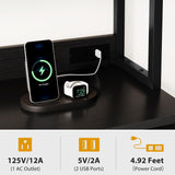 VANOMi Tilt Out Trash Can Cabinet, 67" Kitchen Pantry Storage Cabinet, Bakers Rack Microwave Stand with Power Outlet, 7-Tiers Tall Coffee Bar Station for Kitchen, Dinning Room, Living Room VANOMi