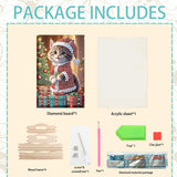 JZHYOAN Cat Diamond Painting Trays, Christmas DIY Special Platter Creative Design, Art Food Serving Platters for Party Supplies, Coffee Serving Table Tray for Living Room Dining Adults Woman Man JZHYOAN