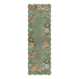 Lahome Floral Runners for Hallways, 2X6 Kitchen Runner Rug Ultra-Thin Soft Rug, Non-Slip Washable Rug Runner Stain Resistant Boho Rug Low-Pile Carpet Runner for ‎Laundry Bathroom Bedroom(2x6ft,Green) Lahome