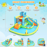 Whubefy 12.8x12Ft Large Waterslide Bounce House for Big Kids 3-10, 13-in-1 Inflatable Bounce House Water Slide with Splash Pool, Jump Bouncy Castle, Blow up Water Slides Park for Kids Backyard Party Whubefy