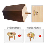 Wood Furniture Legs 5 inch Sofa Legs Pack of 4 Square Brown Couch Legs ,Mid century chair feet,Sofa replacement parts, For Dresser legs Sideboard Recliner couch Circle chair Couch riser Coffee Table SHANJUE