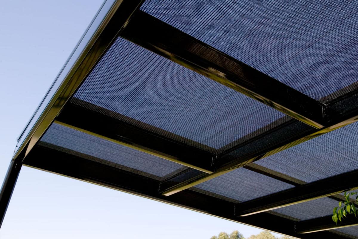 Shatex 90% Shade Fabric 6x20ft Sun Shade Cloth with Grommets for Pergola Cover Canopy Black, 12 Bungee Balls Shatex