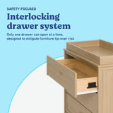 Graco Olivia 3 Drawer Changing Table Dresser (Driftwood) – GREENGUARD Gold Certified Baby Dresser with Changing Table Top, Includes Interlocking Drawer System Graco