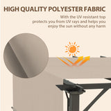 COOS BAY Outdoor Patio Pergola 10x10 ft with Retractable Sun Shade Canopy Top, Metal Frame Gazebo Sun Shade for Backyard, Deck, Garden and Poolside, Beige COOS BAY