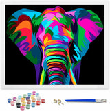 Hiolife Paint by Number Kits for Adults,Kids, Beginners, with Brushes and Acrylic Pigment, 20x16 Inch Elephant - Frameless Hiolife