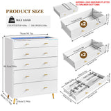 JanflyHome Wardrobe Closet Island with Drawers, Glass Tabletop & LED Lights, Jewelry Dresser Display, Wooden Closet Storage Cabinet for Bedroom Cloakroom Shops, 30.7" W x 15.7" D x 38" H, White JanflyHome