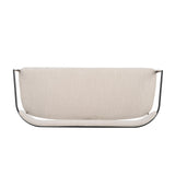 Christopher Knight Home Names Modern Metal Loveseat, Living Room Fabric Upholstered Settee, Curved Open Backrest 2-Seater Sofa, Cozy Couch for Bedroom, Apartment, Home Office, Black+Coffee+Beige Christopher Knight Home