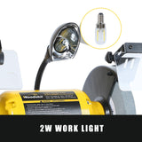 Woodskil Digital Display 8 Inch Variable Speed Bench Grinder, 3/4HP 5.0 Amp Power Bench Grinder with Work Light, Adjustable Tool Rest and Cast Iron Base for Knife, Chisel Woodskil