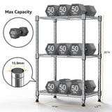 MZG 450 lbs Wire Storage Shelving 3-Tier Utility Shelving Unit Steel Organizer Wire Rack for Home,Kitchen,Office,Chrome(11.8" D x 17.7" W x 26.3" H) M MZG