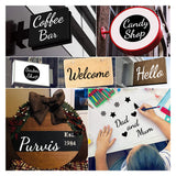 Large Letter Stencils for Painting on Wood - 44 Pack Alphabet Letter Number Stencil Templates with Signs, Reusable Plastic Stencils in 3 Fonts and 284 Designs for Chalkboard Fabric Wood Signs XANGEY