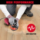 DCK Random Orbital Sander, 3.0 AMP Corded Palm Sander, 6 Speeds Max 12,000 OPM, 5-Inch with 10 pcs Sandpapers, Dust Bag, Low Vibration, Drywall Sander for Woodworking, Decoration Furniture (KSA125) DCK
