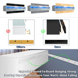 Vmobili Floating TV Stand with Led Lights,71" Wall Mounted Entertainment Center with Storage,TV Cabinet Stand with Power Outlet, Modern Wall Mounted Wood Media Console for Living Room,Bedroom Vmobili