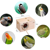 Parakeet Nesting Box, Bird Nest Breeding Box Cage Wood House for Finch Lovebirds Cockatiel Budgie Conure Parrot, 8'' X 5'' X 5'' Tfwadmx