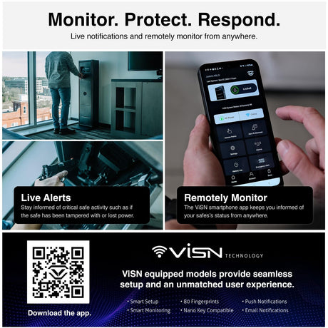VAULTEK RS800i High Capacity Quick Access Biometric Rifle Safe with Modular Interior, ViSN Smart WiFi, Live Alerts, Auto-Open Door, & Anti-Theft Protection, Modular High Capacity Safe / ViSN RS800i VAULTEK